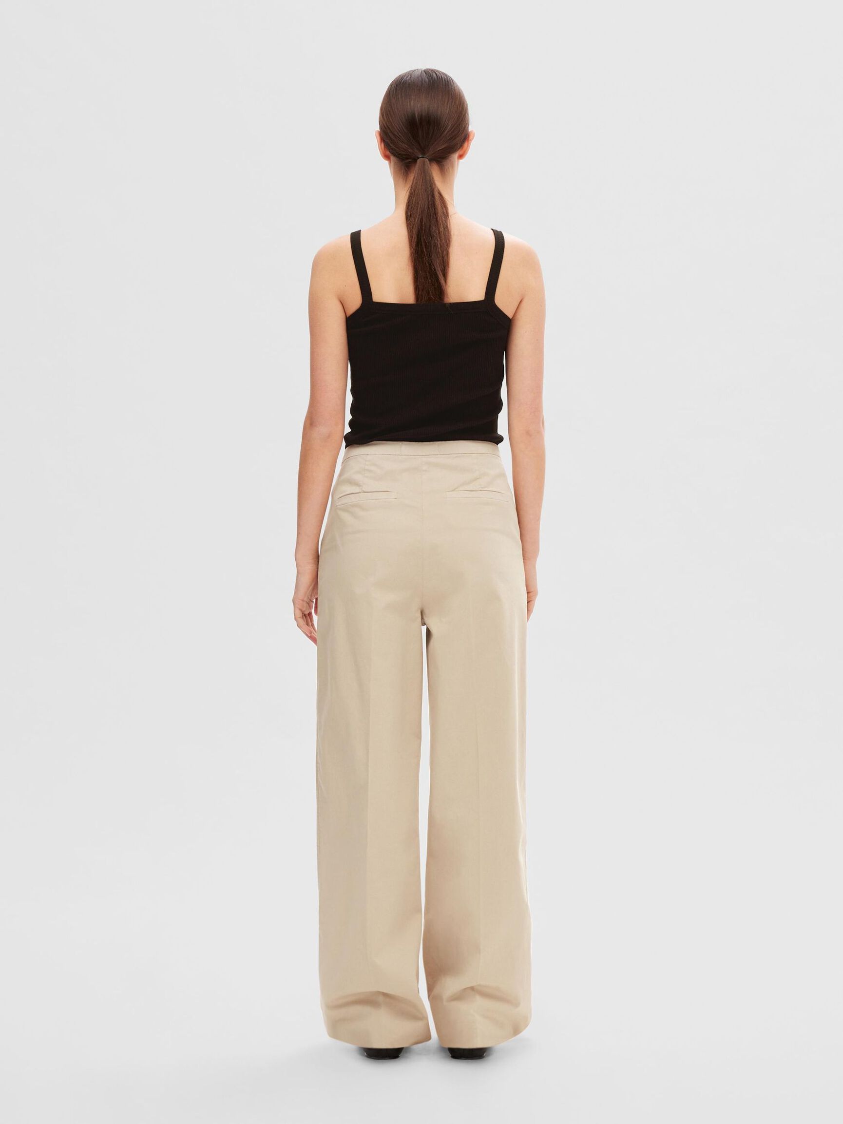 EXTRA WIDE-LEG TROUSERS, Humus, highres