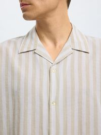 LIN MÉLANGÉ CHEMISE À MANCHES COURTES, Pure Cashmere, highres