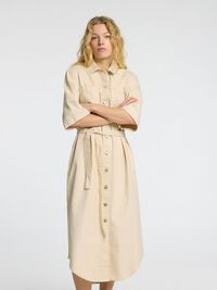 DENIM BLOUSEJURK, Ecru, highres