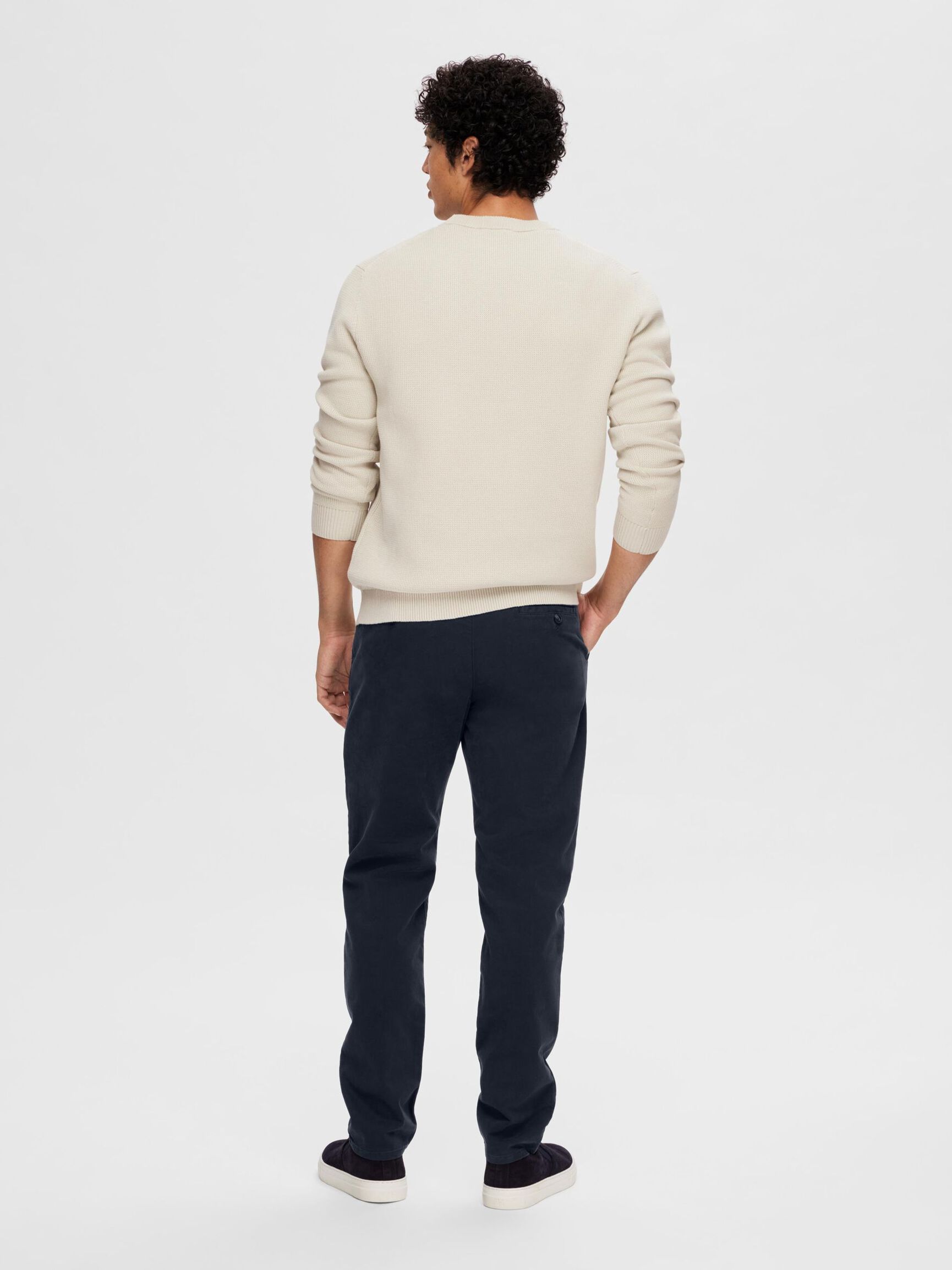 CREW NECK PULLOVER, Oatmeal, highres