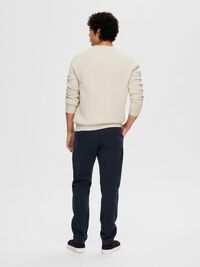 RONDE HALS SWEATER, Oatmeal, highres