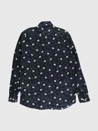 BUTTON-DOWN FORMAL LINEN SHIRT, Black, highres