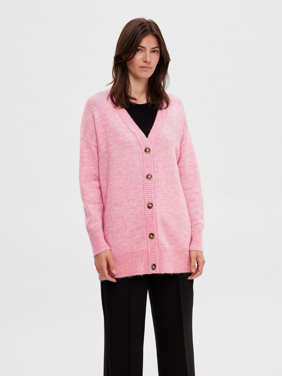 Selected LONG WOOL BLEND CARDIGAN, Moonlite Mauve, highres - 16090271_MoonliteMauve_1040916_003.jpg