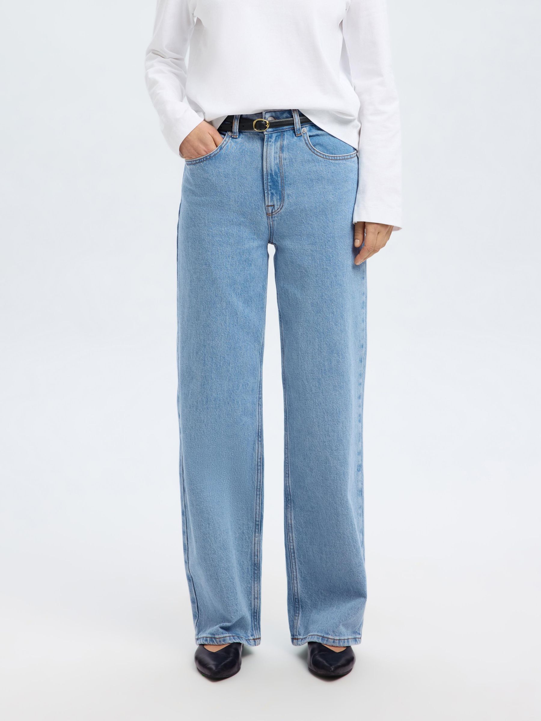 TEINTE CLAIRE JEAN À COUPE AMPLE | Bleu | Selected