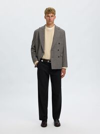 RELAXED FIT  KNITTED PULLOVER, Oatmeal, highres