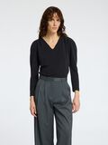 Selected GEDRAPEERD TOP MET V-HALS, Black, highres - 16096011_Black_003.jpg
