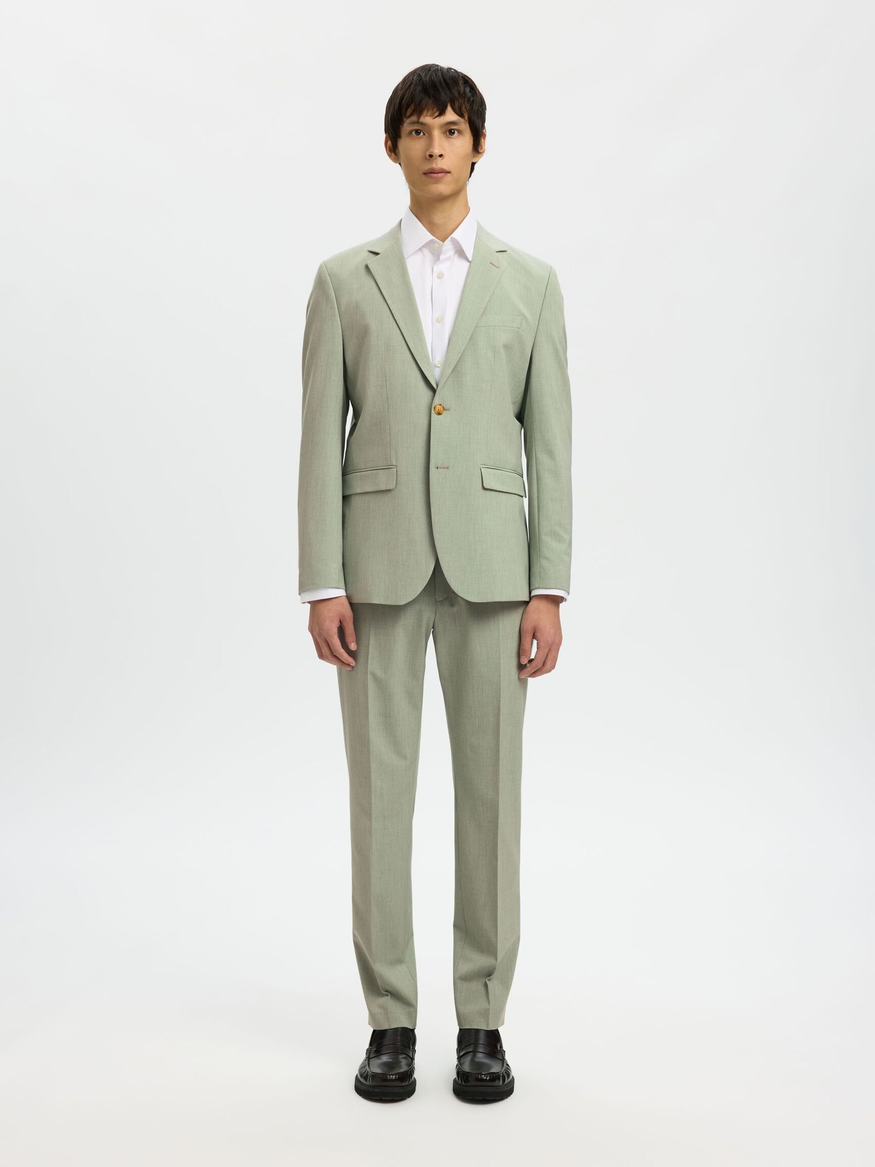 175 SLIM FIT TROUSERS, Aqua Gray, highres