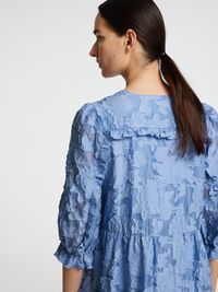 TIE WAIST MIDI DRESS, Vista Blue, highres