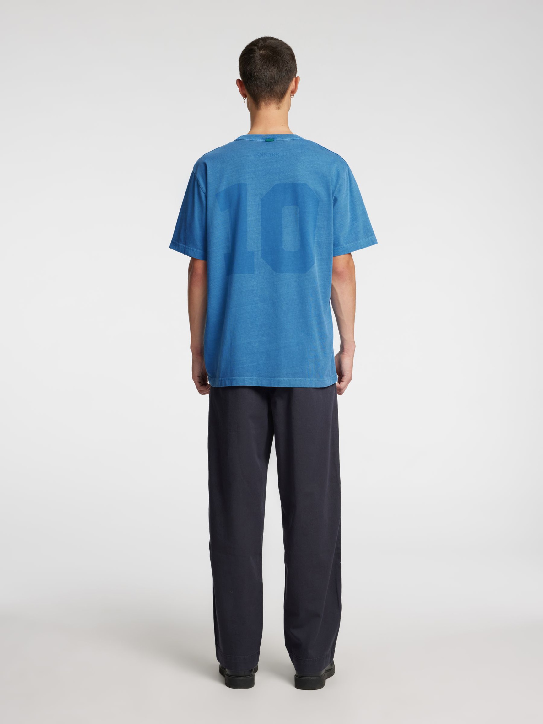 PYÖREÄPÄÄNTEINEN T-PAITA, Federal Blue, highres