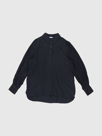 TEXTURED VISCOSE BLOUSE, Black, highres