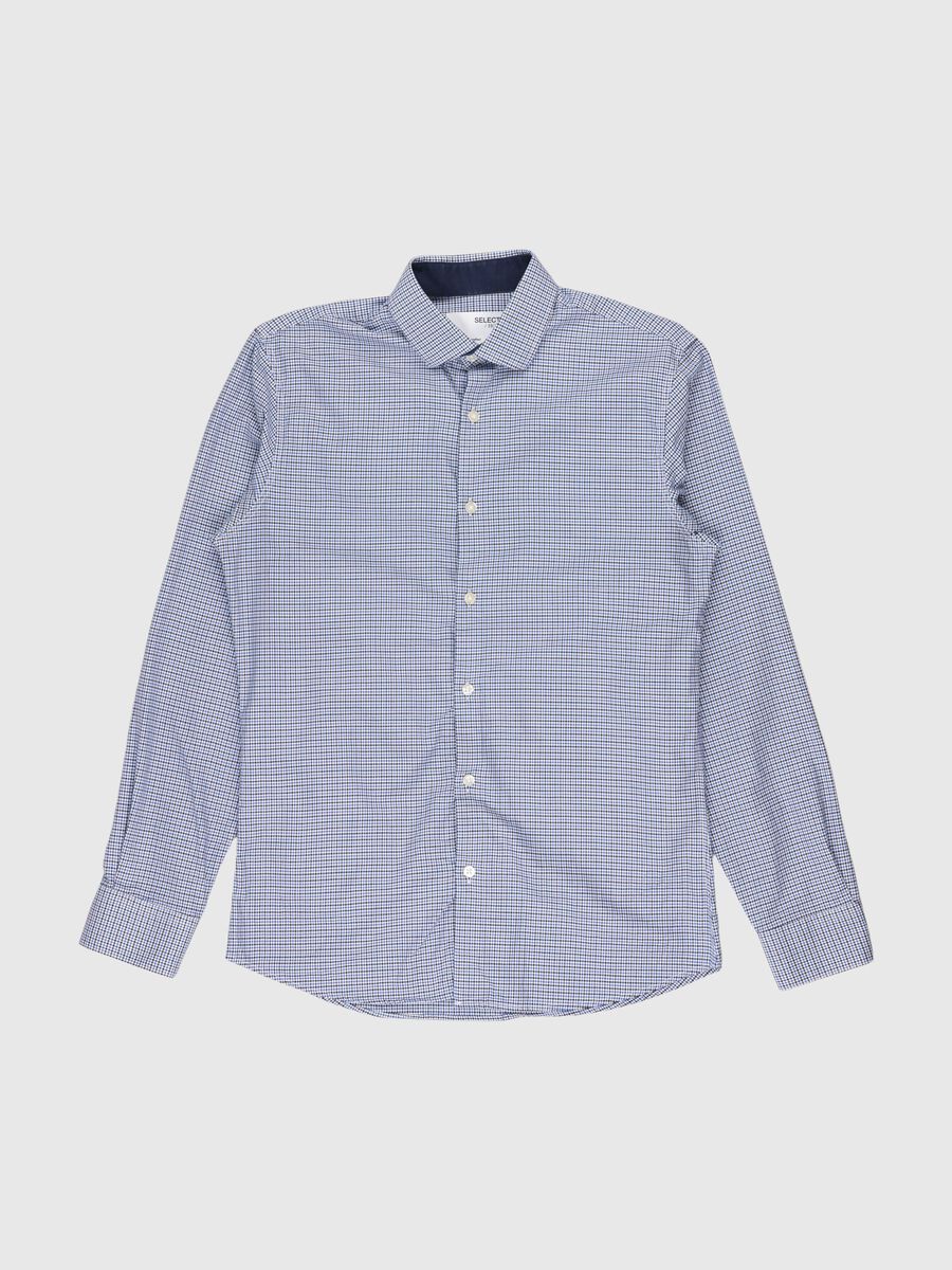 Selected CURVED HEM SHIRT, Dark Navy, highres - 80000383_DarkNavy_001.jpg