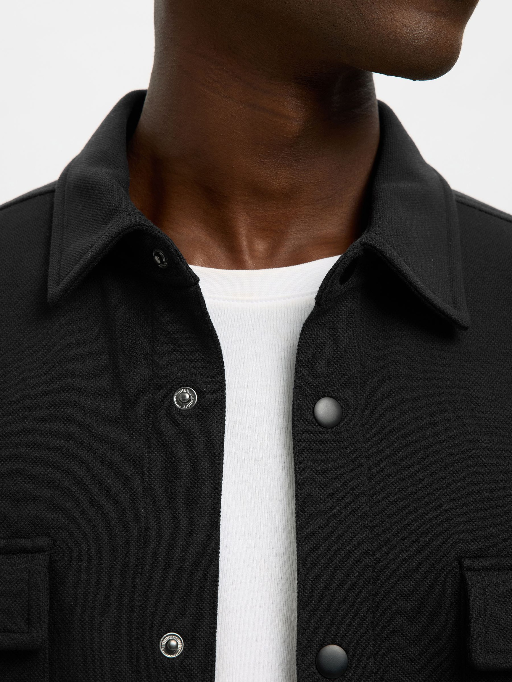 CLASSIC OVERSHIRT, Black, highres