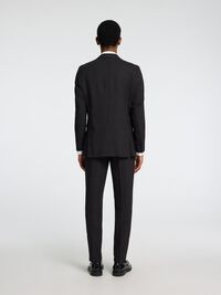 SLIM FIT SINGLE-BREASTED BLAZER, Black, highres