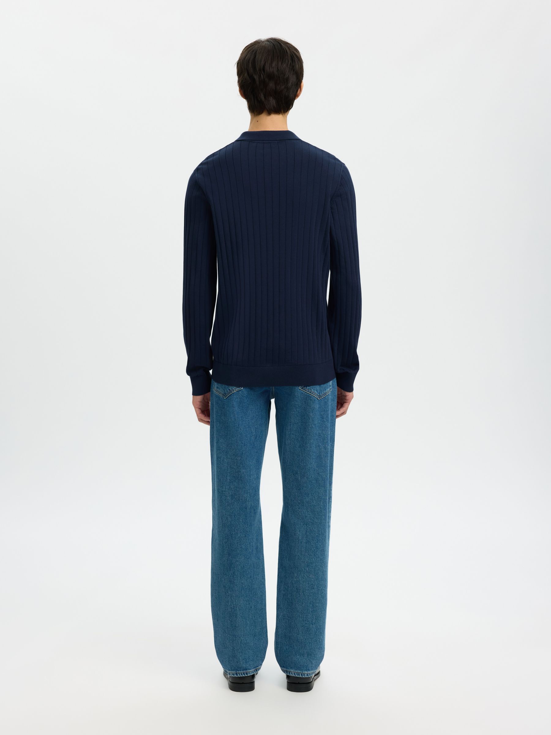 REGULAR FIT POLO SHIRT, Navy Blazer, highres