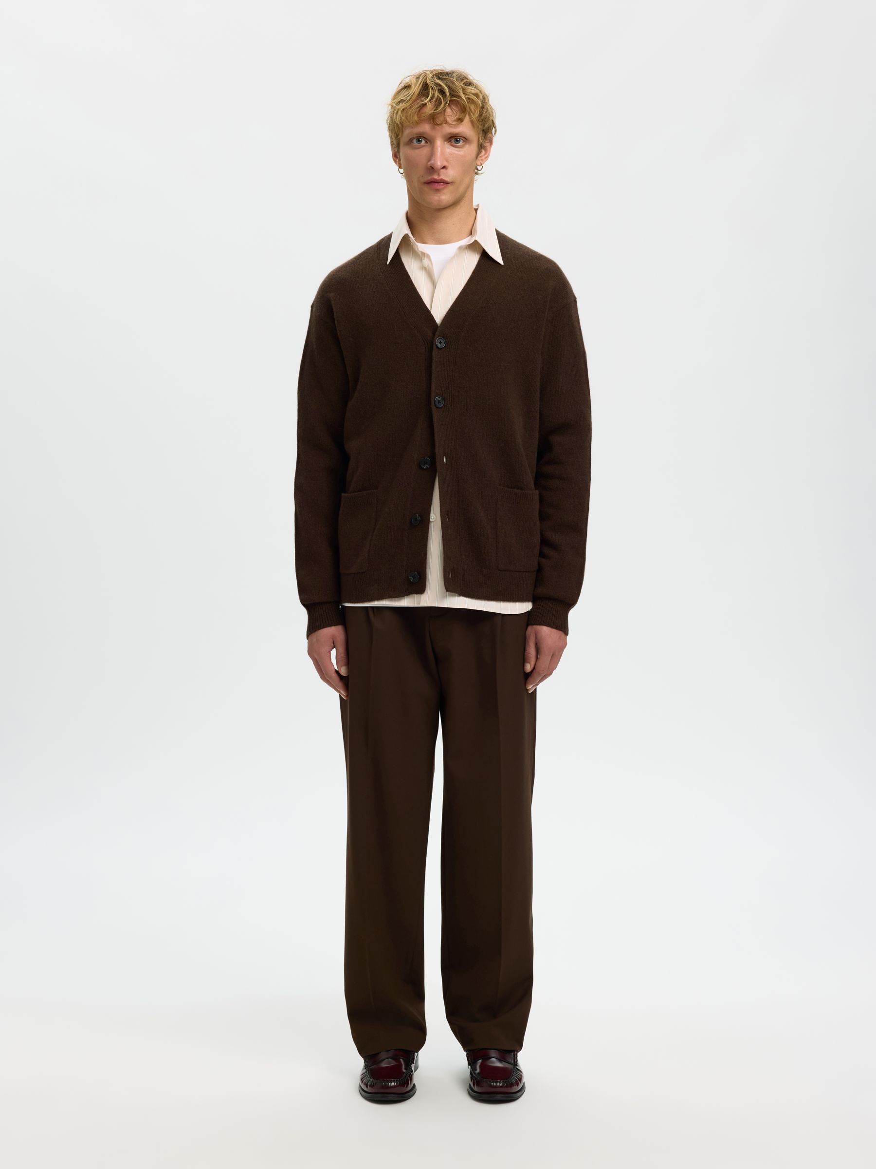 LAINE MÉLANGÉE CARDIGAN, Demitasse, highres