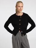 Selected WOOL BLEND KNITTED CARDIGAN, Black, highres - 16094281_Black_008.jpg