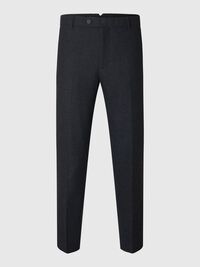 CHECKED WOOL BLEND SUIT TROUSERS, Dark Sapphire, highres