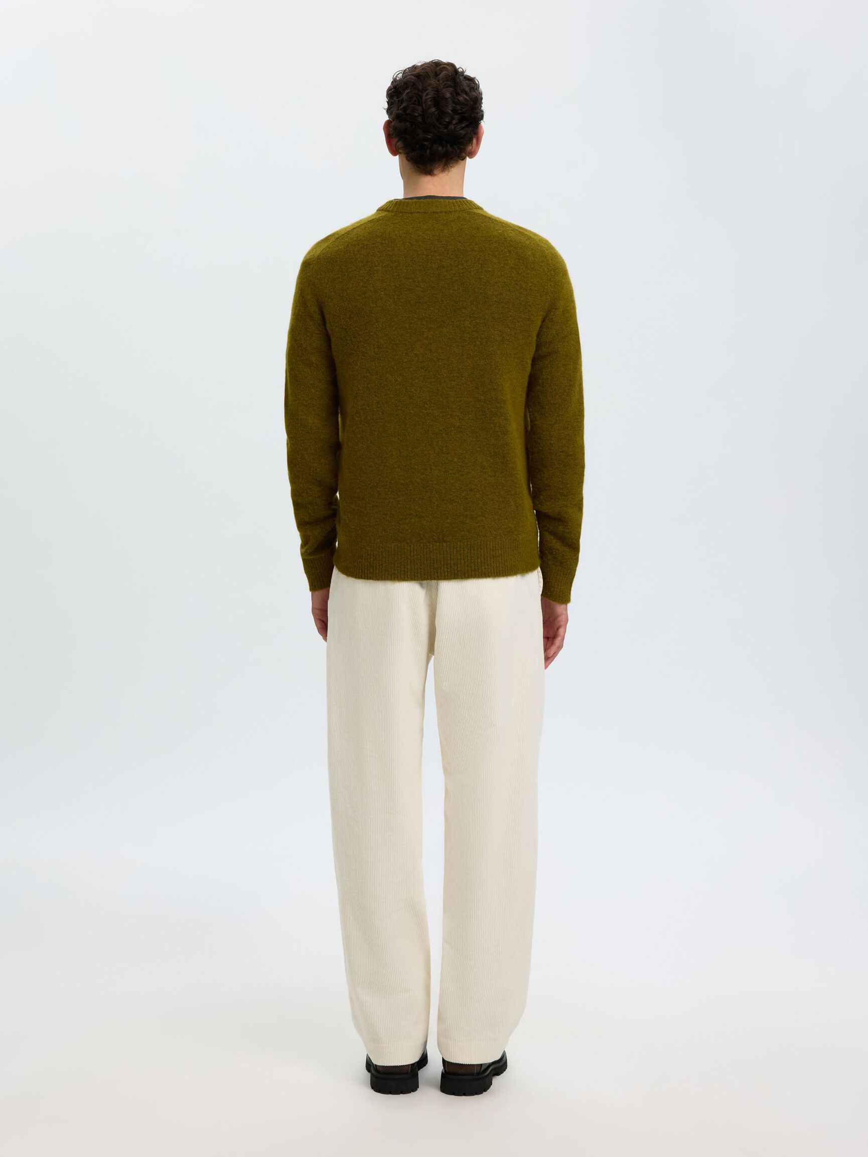 LONG-SLEEVED PULLOVER, Fir Green, highres