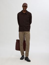 LOOSE FIT JACKET, Chocolate Torte, highres