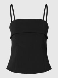 STROPLØS TOP, Black, highres