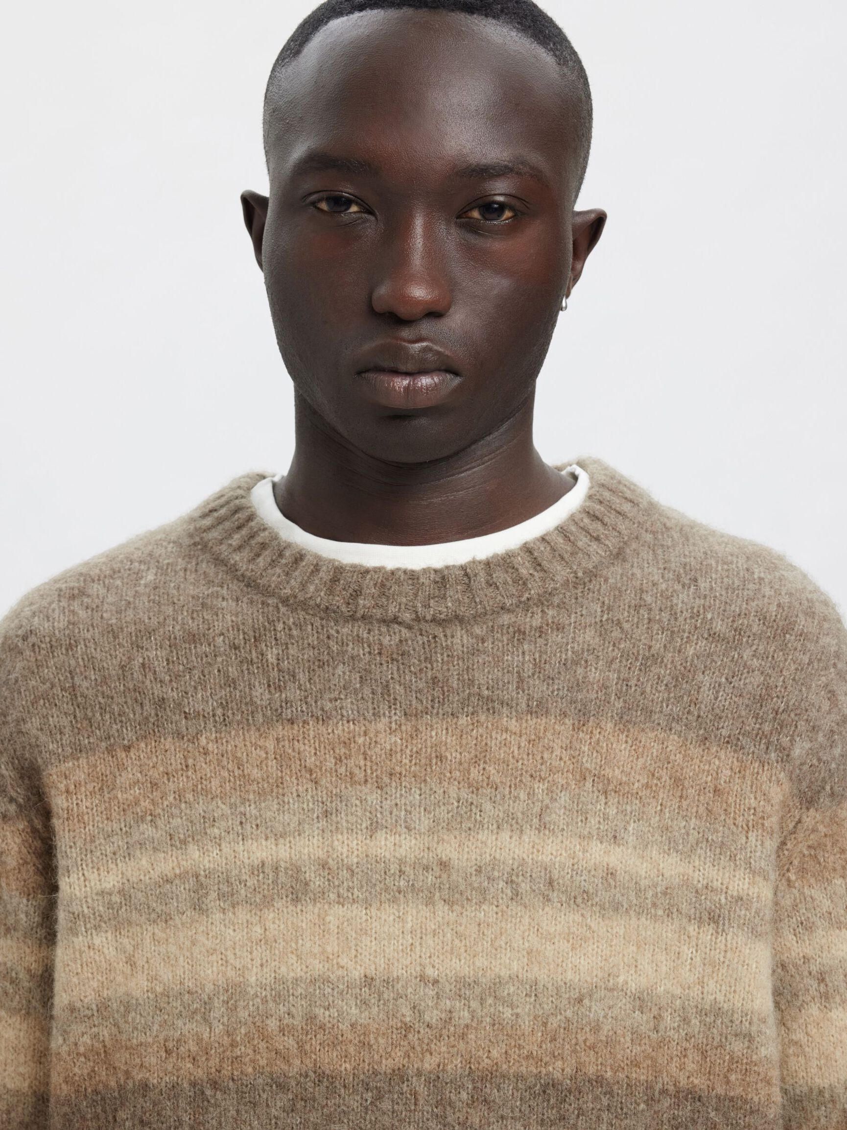 REGULAR FIT KNITTED PULLOVER, Brownie, highres