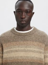 REGULAR FIT KNITTED PULLOVER, Brownie, highres