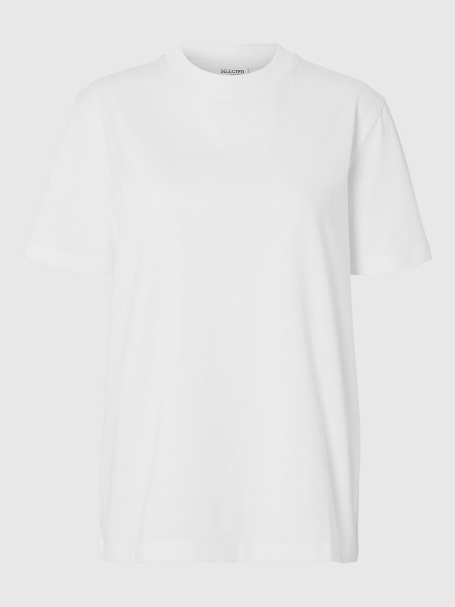 Selected MOCK NECK T-SHIRT, Bright White, highres - 16092428_BrightWhite_001.jpg