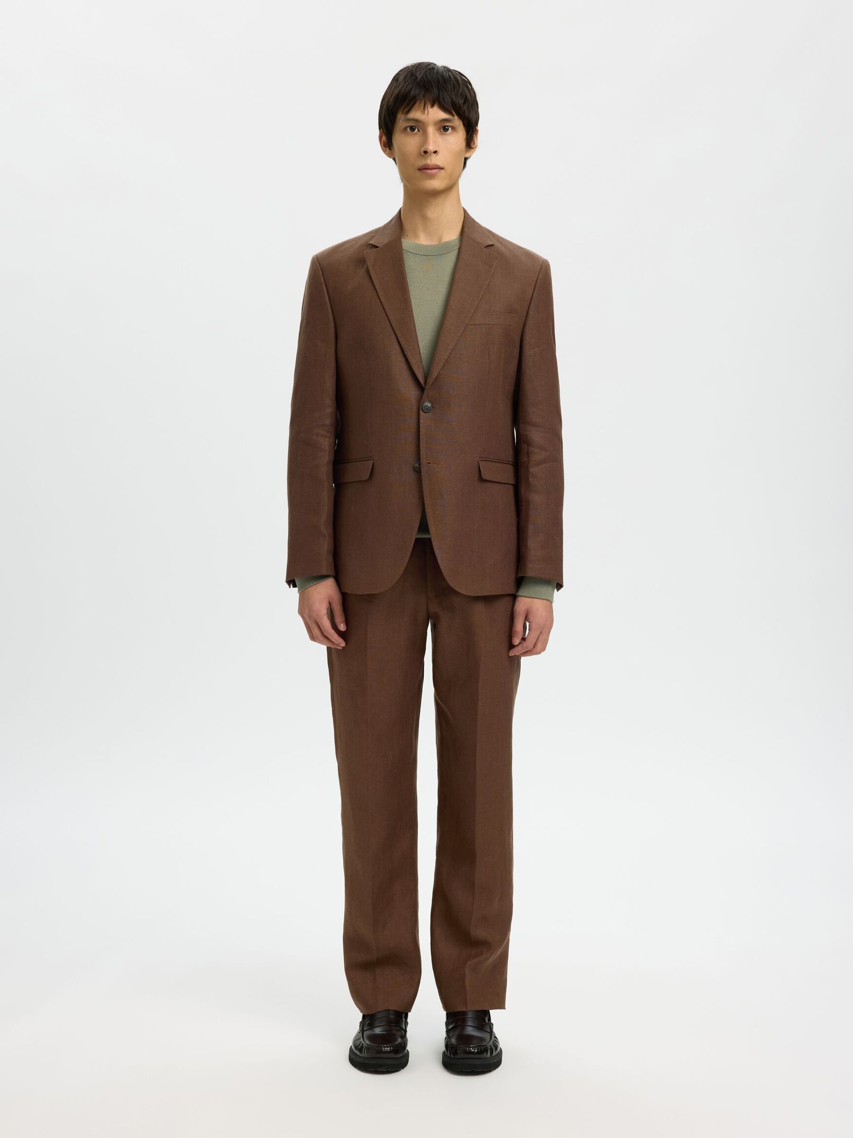 REGULAR FIT LINEN BLAZER, Delicioso, highres