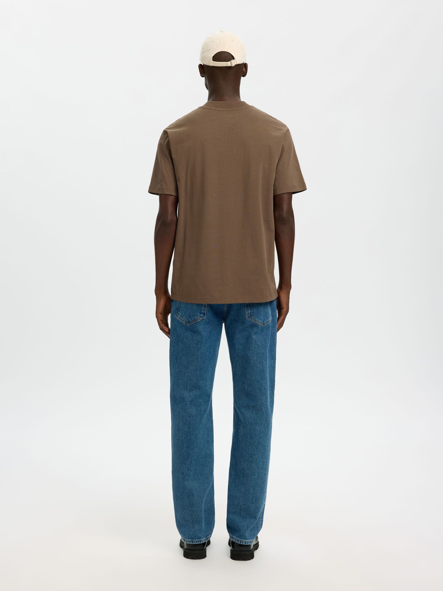 SHORT-SLEEVED RELAXED FIT T-SHIRT, Chocolate Chip, highres