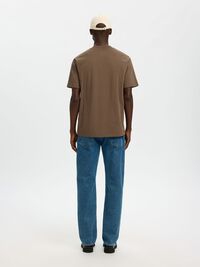 SHORT-SLEEVED RELAXED FIT T-SHIRT, Chocolate Chip, highres