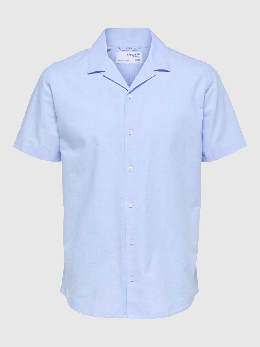 Selected LEINENMIX KURZARMHEMD, Cashmere Blue, highres - 16092978_CashmereBlue_1175225_001.jpg
