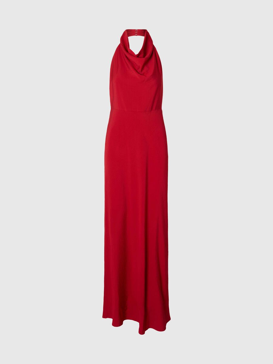Selected SLEEVELESS HALTERNECK DRESS, Savvy Red, highres - 16098871_SavvyRed_001.jpg
