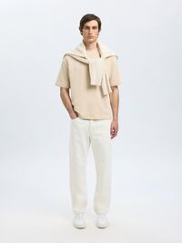 LOOSE FIT PRINTED T-SHIRT, Oatmeal, highres