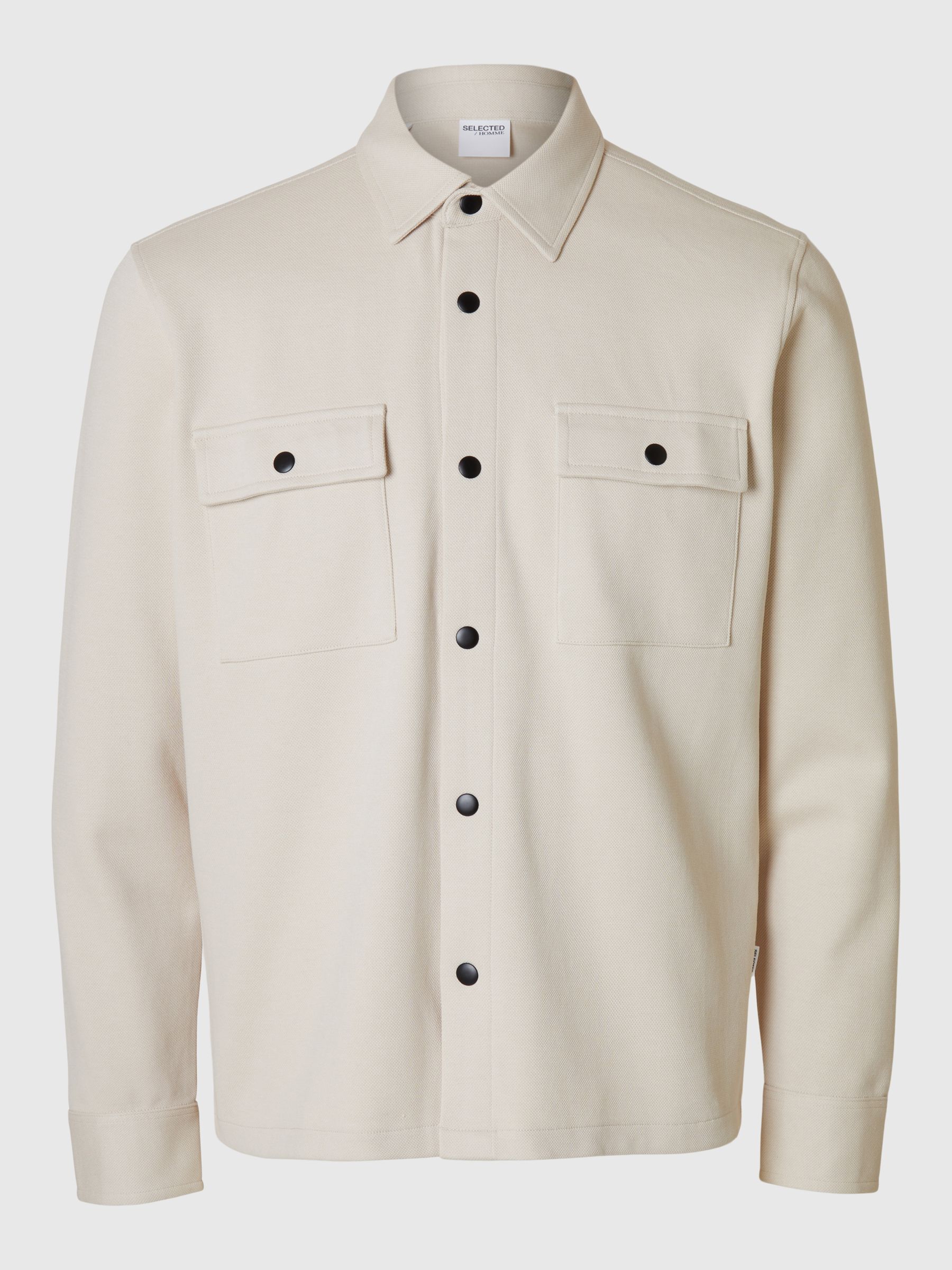 CLASSIC OVERSHIRT, Oatmeal, highres