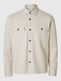 CLASSIC OVERSHIRT, Oatmeal, highres