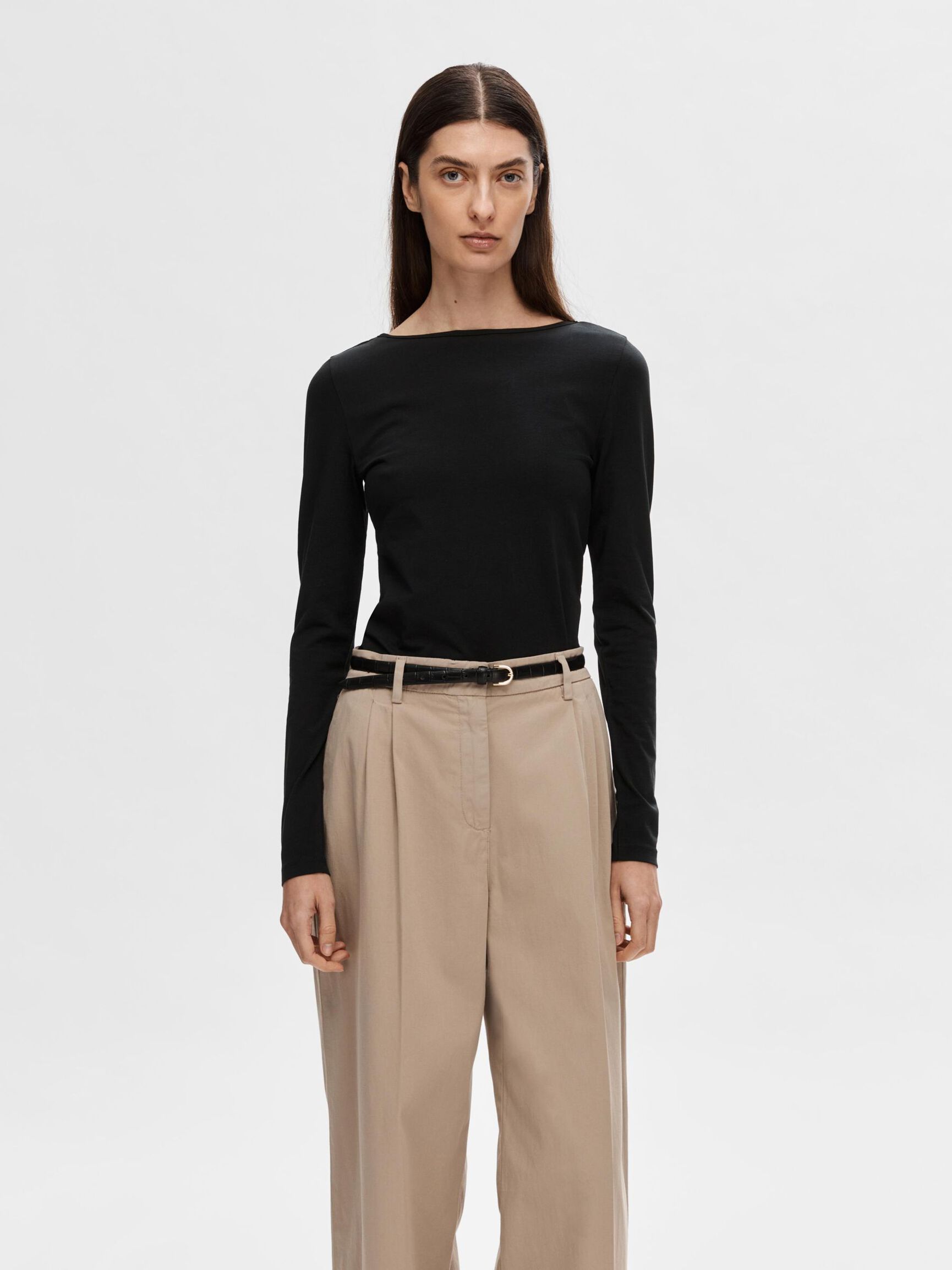 VENDBAR LANGERMET T-SKJORTE, Black, highres