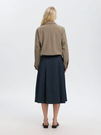 COTTON MIDI SKIRT, Dark Sapphire, highres