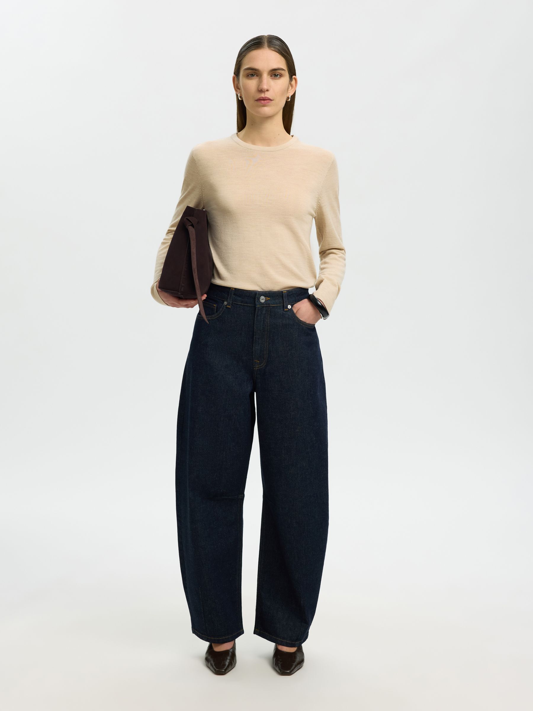 100% MERINO WOOL PULLOVER, Oatmeal, highres