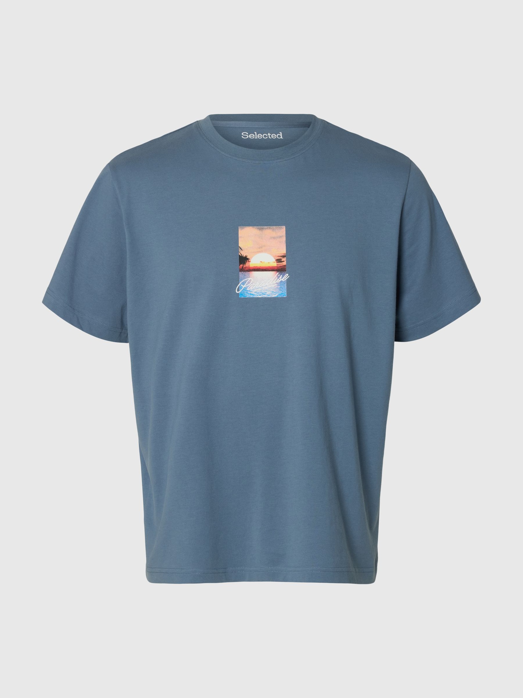 NORMAL PASSFORM T-SHIRT, Blue Mirage, highres