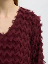 FRINGE MINI DRESS, Tawny Port, highres