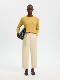 WOOL BLEND JUMPER, Ochre, highres