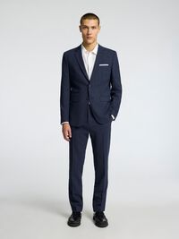 SLIM FIT EINREIHIGER BLAZER, Dark Navy, highres