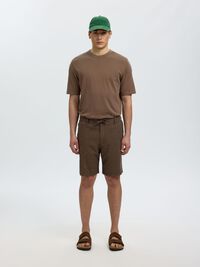 100% COTTON KNITTED TOP, Chocolate Chip, highres