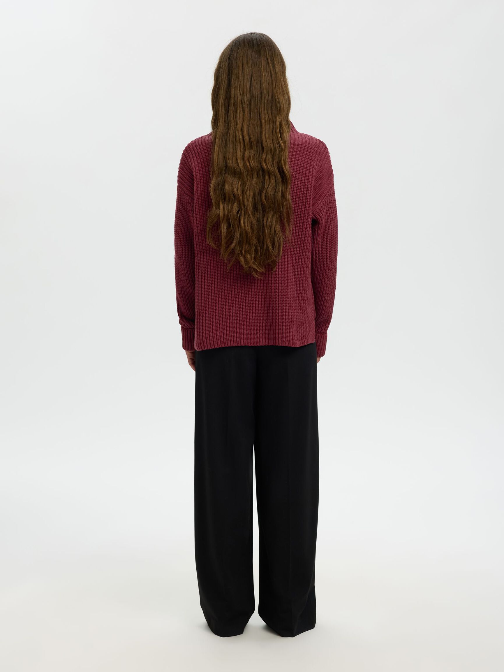 OVERSIZED PULLOVER, Tawny Port, highres