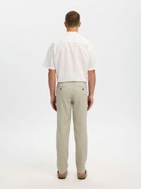 SMAL AVSMALNANDE LINNEBLANDNING BYXOR, Vetiver, highres