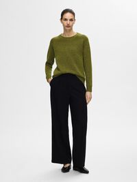LONG-SLEEVED KNITTED JUMPER, Cardamom Seed, highres