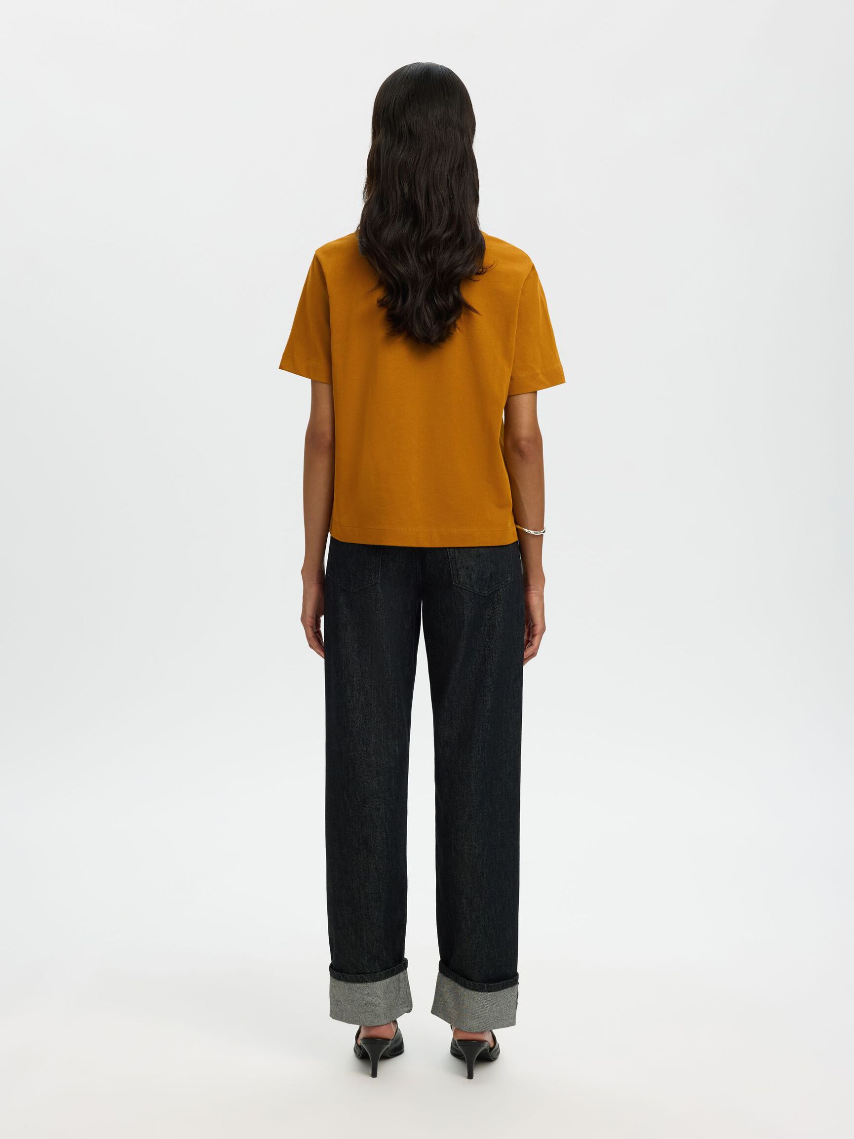 BOXY T-SHIRT, Golden Brown, highres