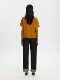 BOXY T-SHIRT, Golden Brown, highres