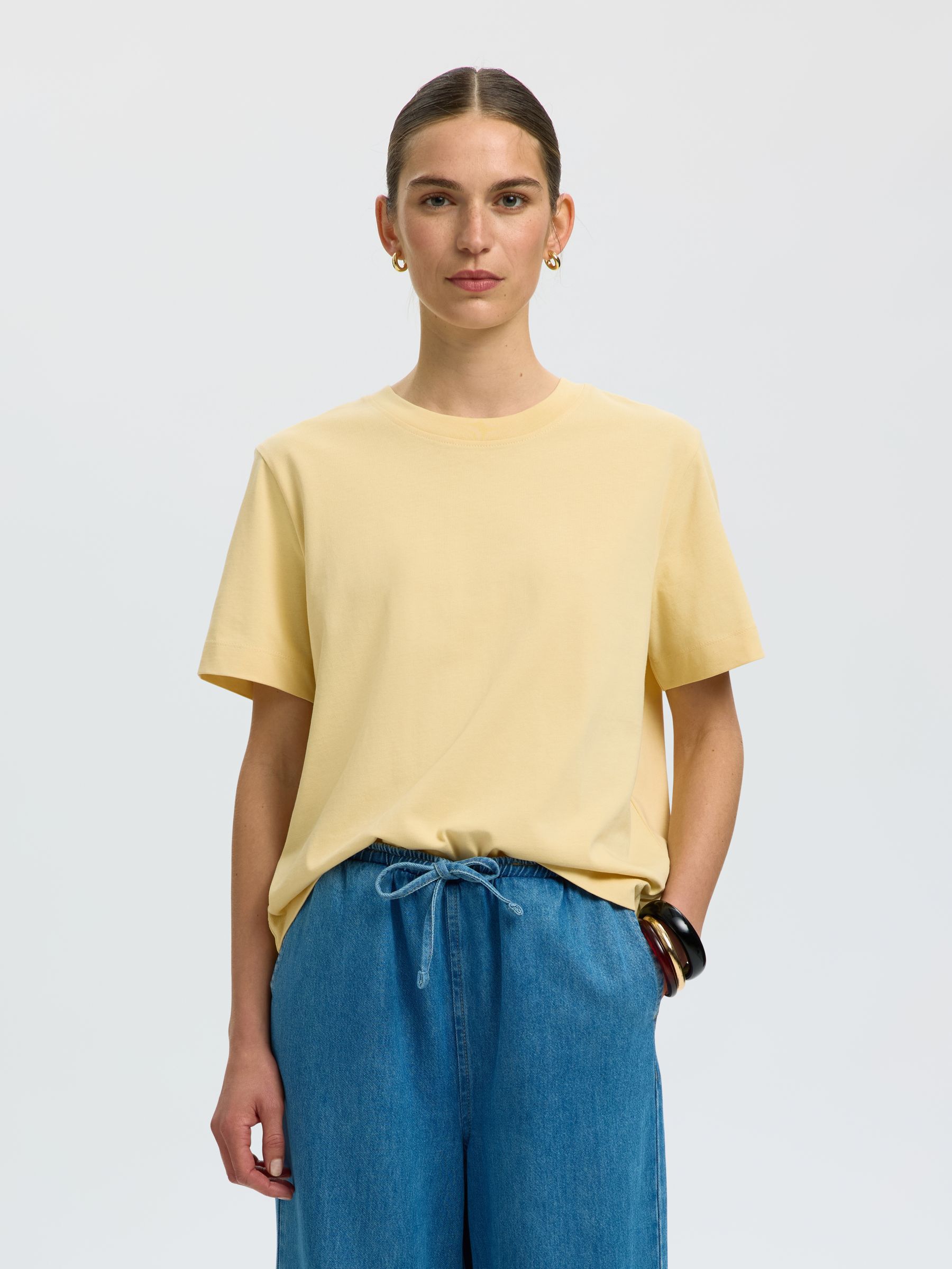 BOXY T-SHIRT, Italian Straw, highres