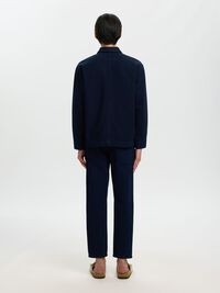 RELAXED FIT DENIM OVERSHIRT, Dark Blue Denim, highres